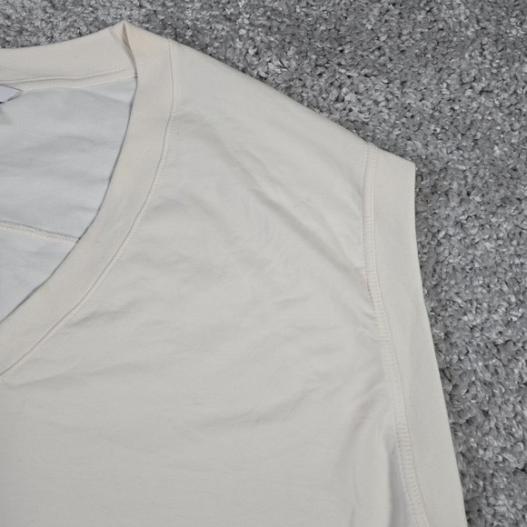 Athleta Retroterry Sweatshirt Womens 3X Cream Sleeveless V-Neck Shirt Active - Picture 3 of 11